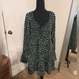 Elegant Green Cheetah Print Dress